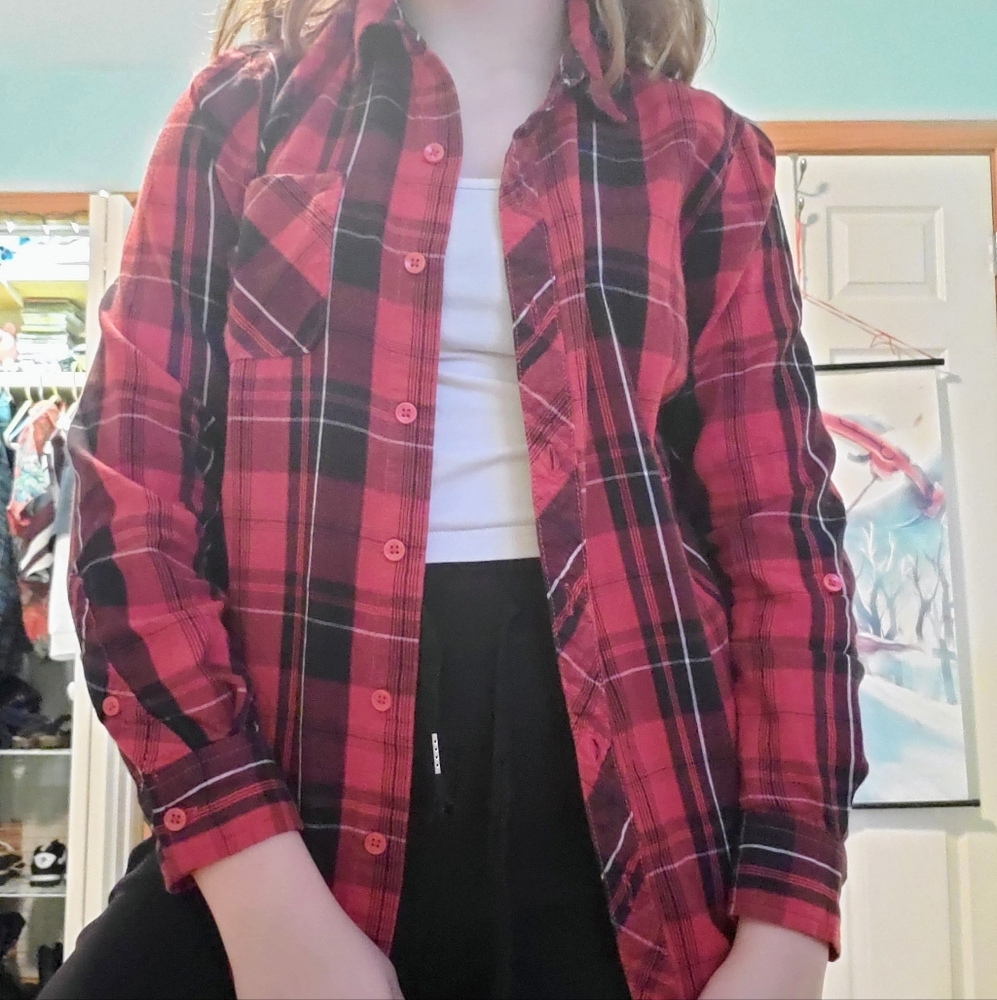Small red and black Time and Tru flannel